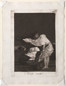 Los Caprichos: Una Mala Noche, 1799 de Francisco de Goya