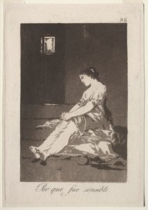 Los Caprichos: Porque ella era susceptible, 1799 de Francisco de Goya