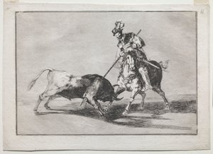 The Cid Campeador Spearing Another Bull de Francisco de Goya