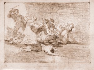 Los desastres de la guerra: Beneficio infame de Francisco de Goya