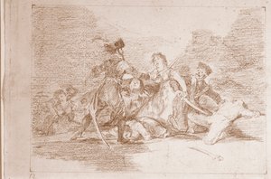 Los desastres de la guerra: Ya es demasiado tarde (dibujo preparatorio) de Francisco de Goya