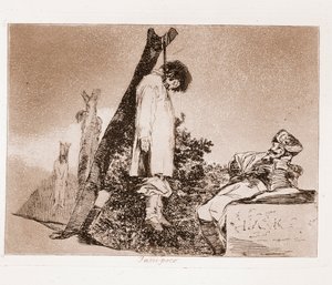 Los Desastres de la Guerra: No hay esperanza (aguafuerte del dibujo preparatorio) de Francisco de Goya