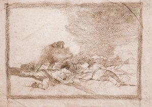 Los desastres de la guerra: Esto es por lo que naciste (dibujo preparatorio) de Francisco de Goya