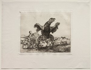Los horrores de la guerra: Un buitre carnívoro de Francisco de Goya