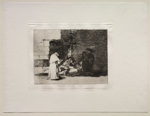 Los horrores de la guerra: La caridad de una mujer de Francisco de Goya