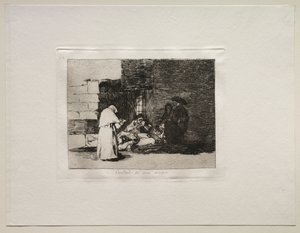 Los horrores de la guerra: La caridad de una mujer de Francisco de Goya