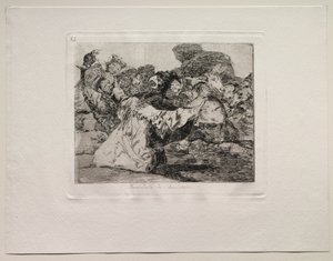 Los horrores de la guerra: Espectáculo de charlatán de Francisco de Goya