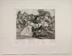 Los horrores de la guerra: Charlatanes muestran de Francisco de Goya