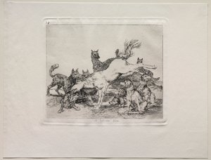 Los horrores de la guerra: Se defiende bien de Francisco de Goya