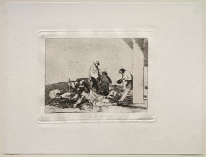 Los horrores de la guerra: No sirve de nada gritar de Francisco de Goya