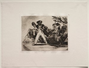 Los horrores de la guerra: ¡Eso es duro! de Francisco de Goya