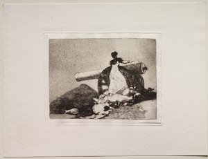 Los horrores de la guerra: ¡Qué valor! de Francisco de Goya
