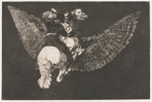 Los Proverbios: Locura Voladora de Francisco de Goya