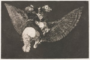 Los proverbios: Locura voladora, 1864 de Francisco de Goya