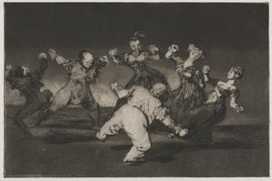 Los proverbios: Si Marion va a bailar, entonces tiene que asumir las consecuencias, 1864 de Francisco de Goya