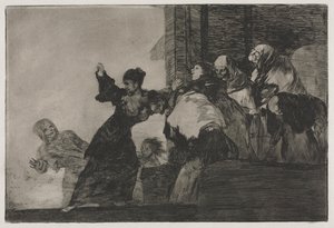 Los proverbios: Pobre locura de Francisco de Goya