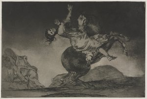 Los Proverbios: El Abductor de Caballos, 1864 de Francisco de Goya