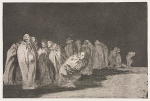 Los proverbios: Los hombres en sacos de Francisco de Goya