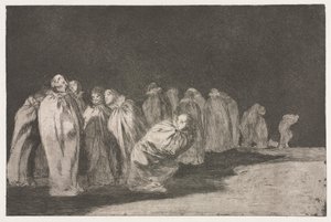 Los proverbios: Los hombres en sacos, 1864 de Francisco de Goya
