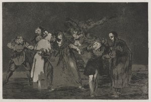 Los Proverbios: Las heridas sanan más rápido que las palabras apresuradas, 1864 de Francisco de Goya