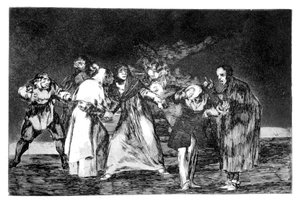 Las exhortaciones, 1819-1823 de Francisco de Goya
