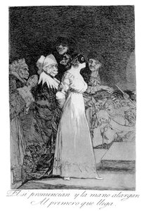 Dicen que sí y dan la mano al primero que llega, 1799 de Francisco de Goya