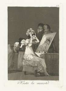 Tot aan de dood Hasta la muerte (title on object) Los Caprichos (series title) de Francisco de Goya