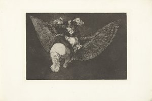 locura voladora Volante dispar Los Disparates (Las locuras) (título de la serie) Los Proverbios (Los Proverbios) (título de la serie) de Francisco de Goya