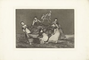 locura femenina Dispar Feminino Los Disparates (Las locuras) Los Proverbios (Los Proverbios) (título de la serie) de Francisco de Goya
