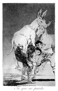 Tú que no puedes, 1799 de Francisco de Goya