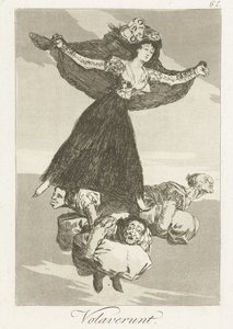 han volado Volaverunt (título sobre objeto) Los Caprichos (título de la serie) de Francisco de Goya