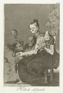 Giran bien Hilan Delgado (título sobre objeto) Los Caprichos (título de la serie) de Francisco de Goya