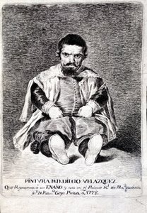 El enano, Sebastián de Morra, en la corte de Felipe IV de Francisco de Goya