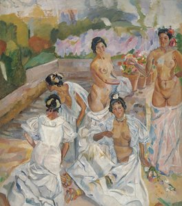 El Baño (Sevilla) - Iturrino, Francisco (1864-1924) - c. 1908 - Óleo sobre lienzo - 200x174 - Museo Carmen Thyssen, Málaga de Francisco de Iturrino