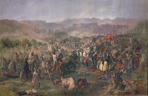 Batalla de las Navas de Tolosa en la que los reyes de Castilla derrotan a los almohades en 1212 (óleo sobre lienzo) de Francisco de Paula van Halen