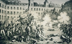Revolución española de 1854 (litografía) de Francisco de Paula van Halen