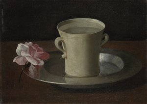 Una taza de agua y una rosa, c. 1630
