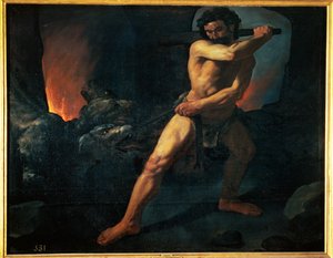 Hércules y Cerbero (pintura sobre lienzo) de Francisco de Zurbaran