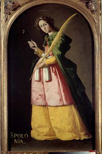 Retrato de San Apolonio (o Apolonia) de Francisco de Zurbaran