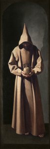 San Francisco contemplando una calavera, c.1635 (óleo sobre lienzo) de Francisco de Zurbaran
