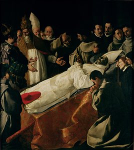 La Exhibición del Cuerpo de San Buenaventura (1221-74) después de 1627 de Francisco de Zurbaran