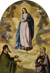La Inmaculada Concepción con San Joaquín y Santa Ana de Francisco de Zurbaran