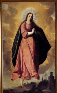 La Inmaculada. Diseño de Francisco de Zurbarán (1598-1664) siglo XVII Marchena. Iglesia de San Juan Bautista de Francisco de Zurbaran