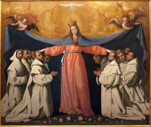 La Virgen de Las Cuevas. Pintura de Francisco Zurbarán (1598-1664), óleo sobre lienzo de Francisco de Zurbaran