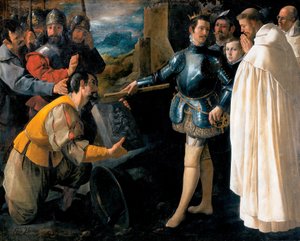 San Pedro Nolasco recuperando la imagen de la Virgen de Francisco de Zurbaran