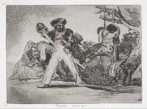 ¡Fuerte cosa es! de la serie Los Desastres de la Guerra de Francisco de Goya