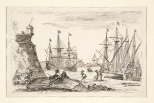 Entrada a un Rincón de Calais de Franciscus van der Steen