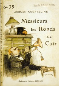 Portada de "Messieurs les ronds de cuir" de Georges Courteline, c.1908 (litografía en color)