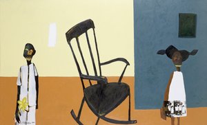 Habitación de la abuela I, 2000 (técnica mixta sobre lienzo) de Francks Deceus
