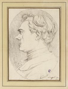Retrato caricaturesco del pintor Ménageot, Roma 1772 de François-André Vincent